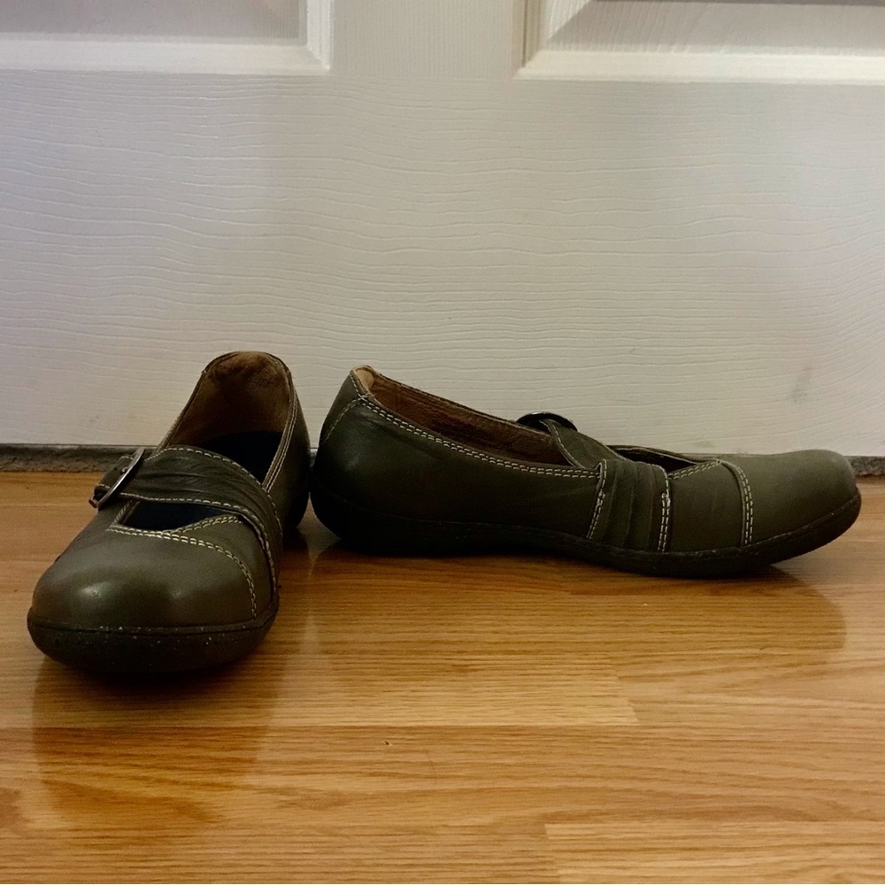 Olive green size 41 Sanita Mary Janes